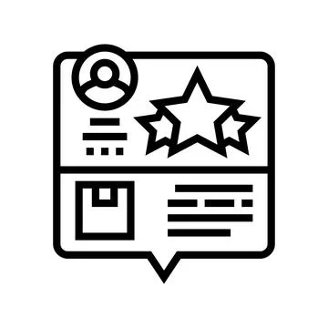 Testimonial feedback line icon vector illustration Illustrazione stock