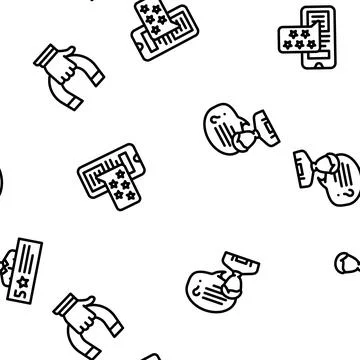 Testimonial feedback quote vector seamless pattern Stock Illustration