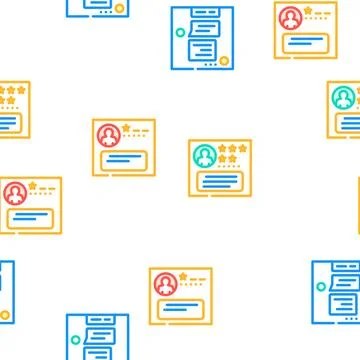 Testimonial feedback quote vector seamless pattern Stock Illustration