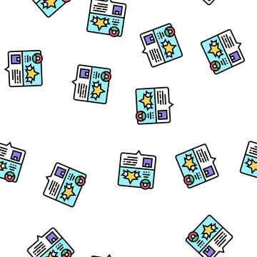 Testimonial feedback vector seamless pattern イラスト素材