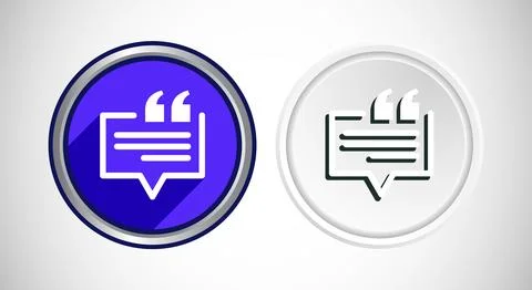 Testimonial Icon Button Set Design Illustration Stock Illustration