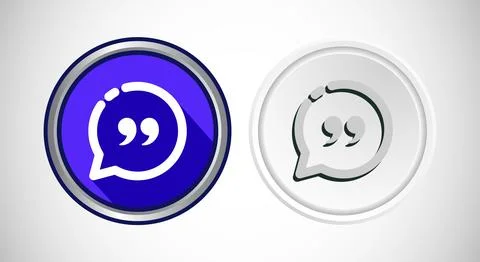 Testimonial Icon Button Set Design Illustration Stock Illustration