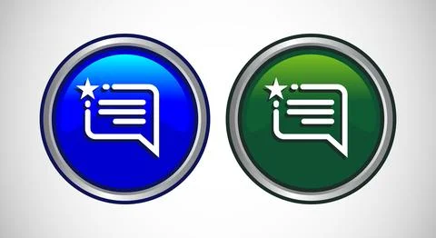 Testimonial Icon Button Set Design Illustration Stock Illustration