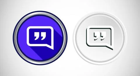 Testimonial Icon Button Set Design Illustration Stock Illustration