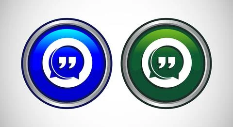 Testimonial Icon Button Set Design Illustration Stock Illustration