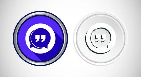 Testimonial Icon Button Set Design Illustration Stock Illustration