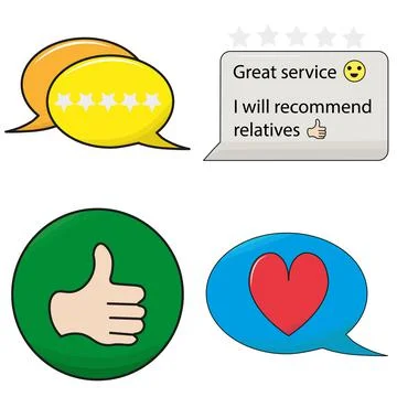 Testimonial icons Stock Illustration