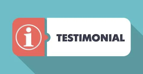 Testimonial on Scarlet in Flat Design. Stock Illustration