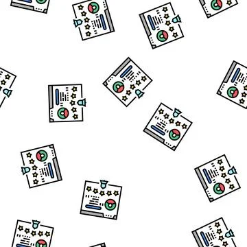 Testimonial service and goods vector seamless pattern Stock Illustration