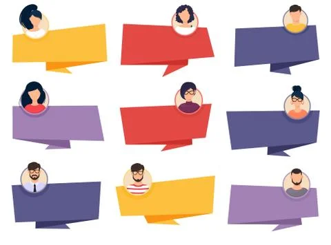 Testimonial Speech bubble concept, customer feedback for info graphic, applicati Stock Illustration