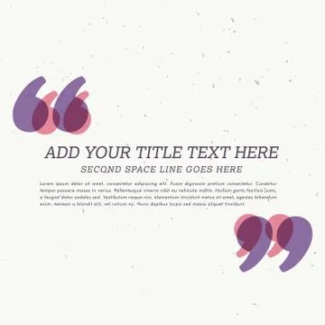 Testimonial textbox with space for your text Stock Illustration