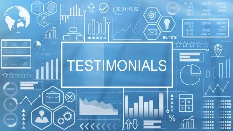 Testimonials, Animated Typography Stock Illustration