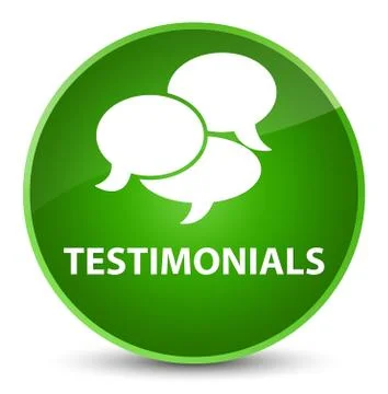 Testimonials (comments icon) elegant green round button 스톡 일러스트