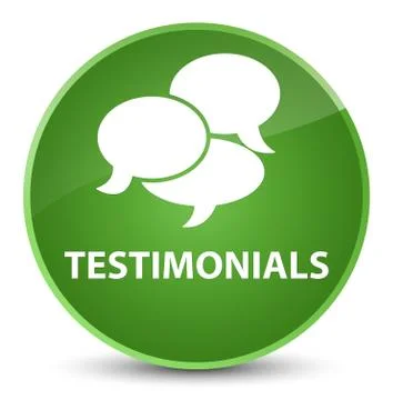 Testimonials (comments icon) elegant soft green round button Illustrazione stock