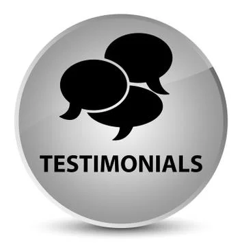 Testimonials (comments icon) elegant white round button 스톡 일러스트