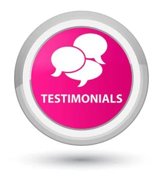 Testimonials (comments icon) prime pink round button 스톡 일러스트