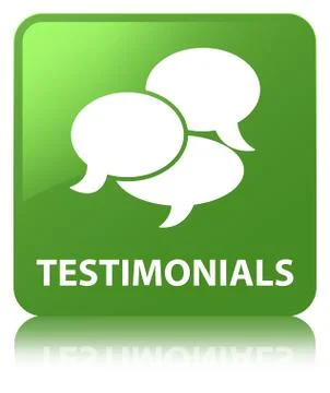 Testimonials (comments icon) soft green square button 스톡 일러스트