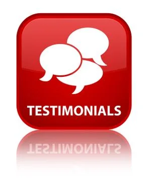 Testimonials (comments icon) special red square button 스톡 일러스트