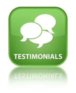 Testimonials (comments icon) special soft green square button 스톡 일러스트