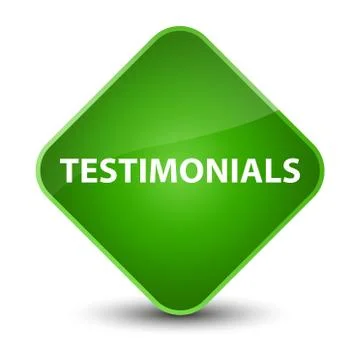 Testimonials elegant green diamond button Illustrazione stock