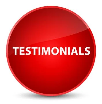 Testimonials elegant red round button Illustrazione stock
