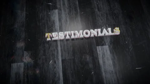 Testimonials - extruded title Vídeo Stock 221497669