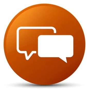 Testimonials icon brown round button Illustrazione stock