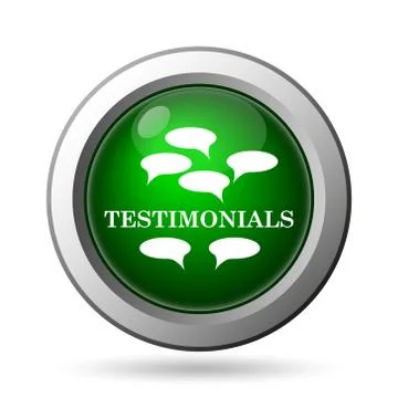 Testimonials icon. Internet button on white background. Stock Illustration