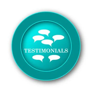  Testimonials icon. Internet button on white background. Stock Illustration