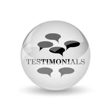 Testimonials icon. Internet button on white background. 스톡 일러스트