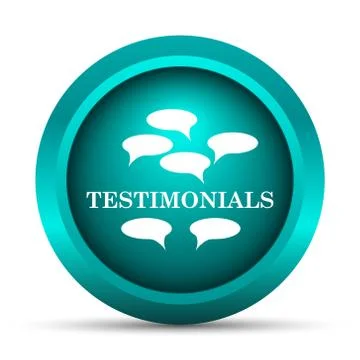 Testimonials icon. Internet button on white background.. 스톡 일러스트