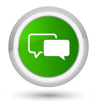 Testimonials icon prime green round button Illustrazione stock