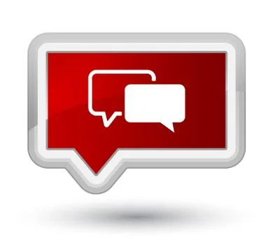 Testimonials icon prime red banner button Illustrazione stock