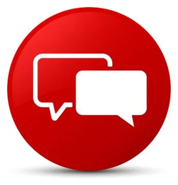 Testimonials icon red round button Illustrazione stock