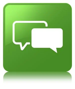 Testimonials icon soft green square button Illustrazione stock