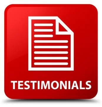Testimonials (page icon) red square button Illustrazione stock