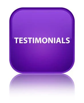 Testimonials special purple square button Illustrazione stock