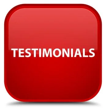 Testimonials special red square button Illustrazione stock