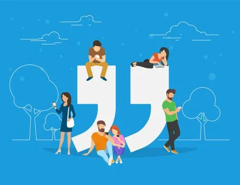 Testimonials symbol concept illustration 스톡 일러스트