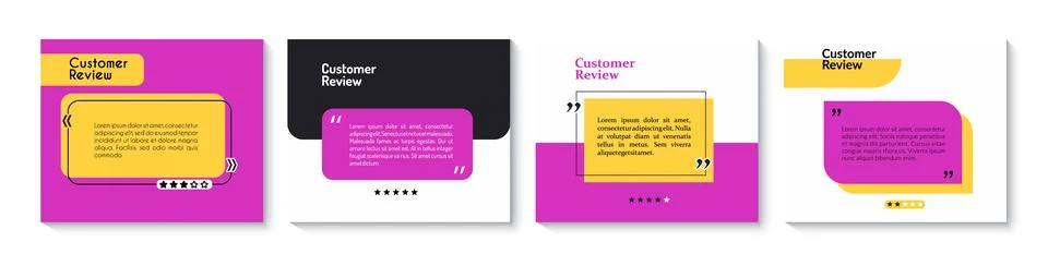 Testimony review template, customer feedback 스톡 일러스트