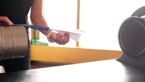 Testing the aerodynamics of a paper plane Stock Footage 80212052