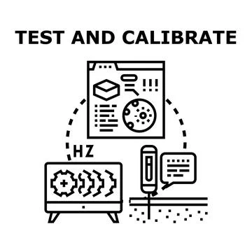 Testing and calibrating devices and systems concept Stock Illustration