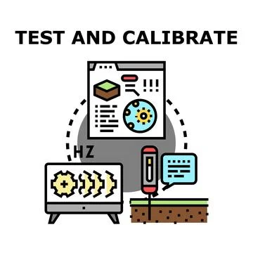 Testing and calibrating devices and systems concept イラスト素材