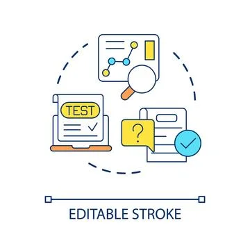 Testing and deployment concept icon Stock Illustration