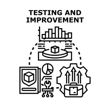 Testing and improvement concept for business development Stock Illustration