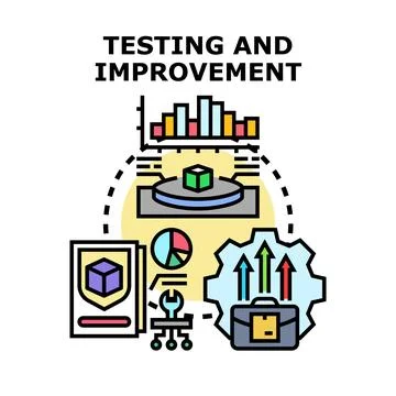 Testing and improvement concept for business development Stock Illustration
