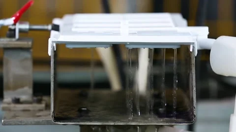 Testing and inspection of the plastic part of the washing machine Stock Footage 162902266