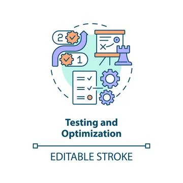 Testing and optimization concept icon イラスト素材
