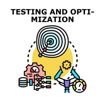 Testing and optimization process concept illustration Stock Illustration