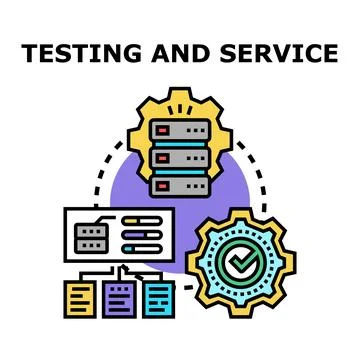 Testing and service concept performing system quality assurance イラスト素材